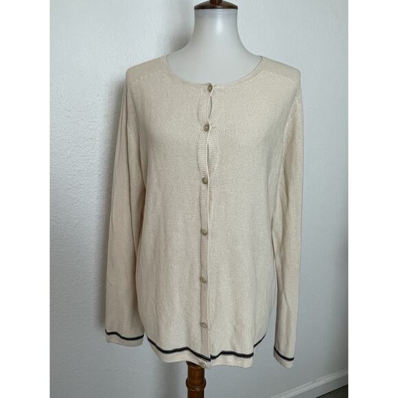 Uniqlo Sweater Cardigan Ines De La Fressange Color Block Knit - Picture 1 of 9